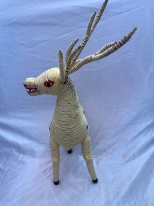  Handcrafted Yarn Wrapped Deer Figurine