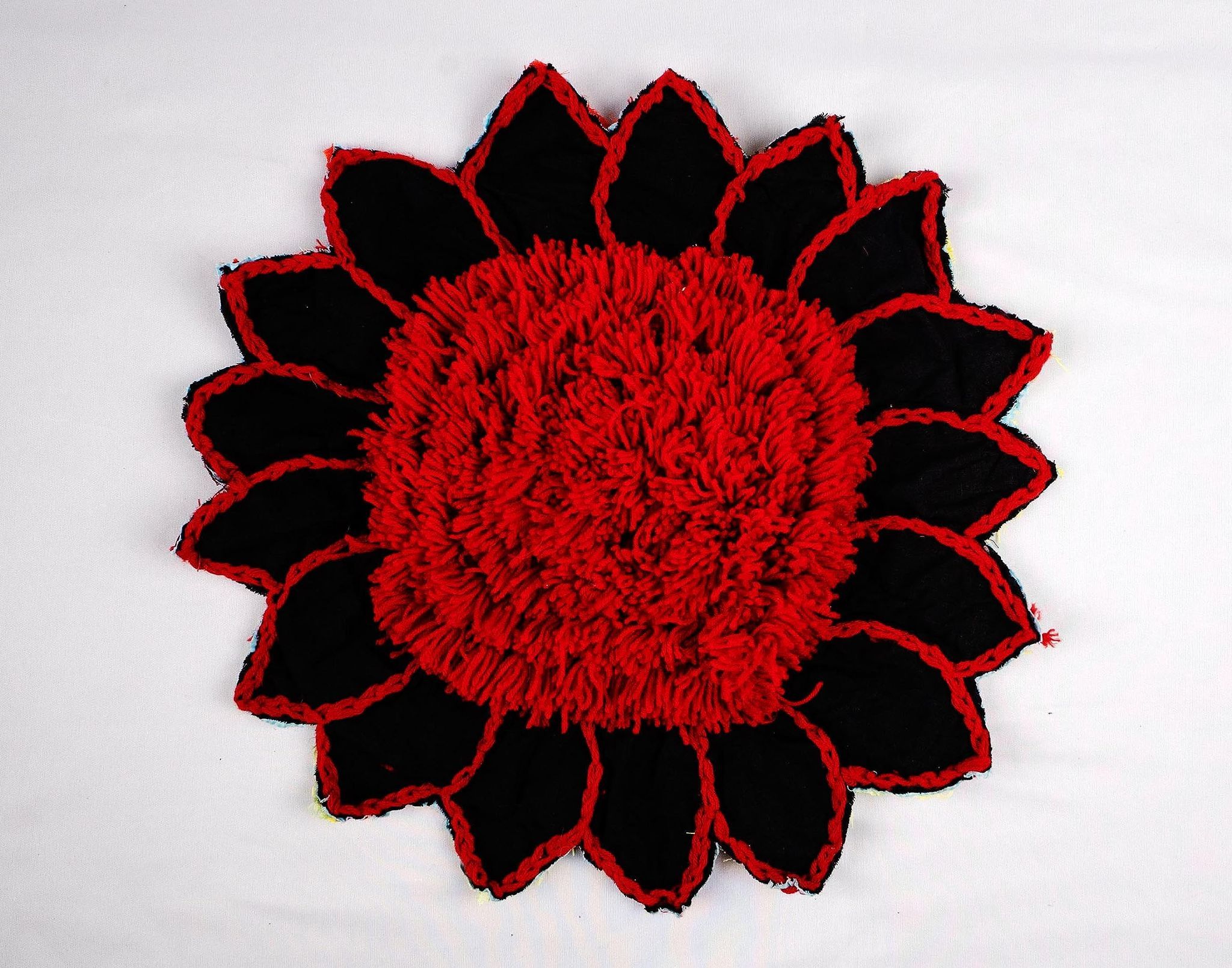 Red and Black Sunflower Mat