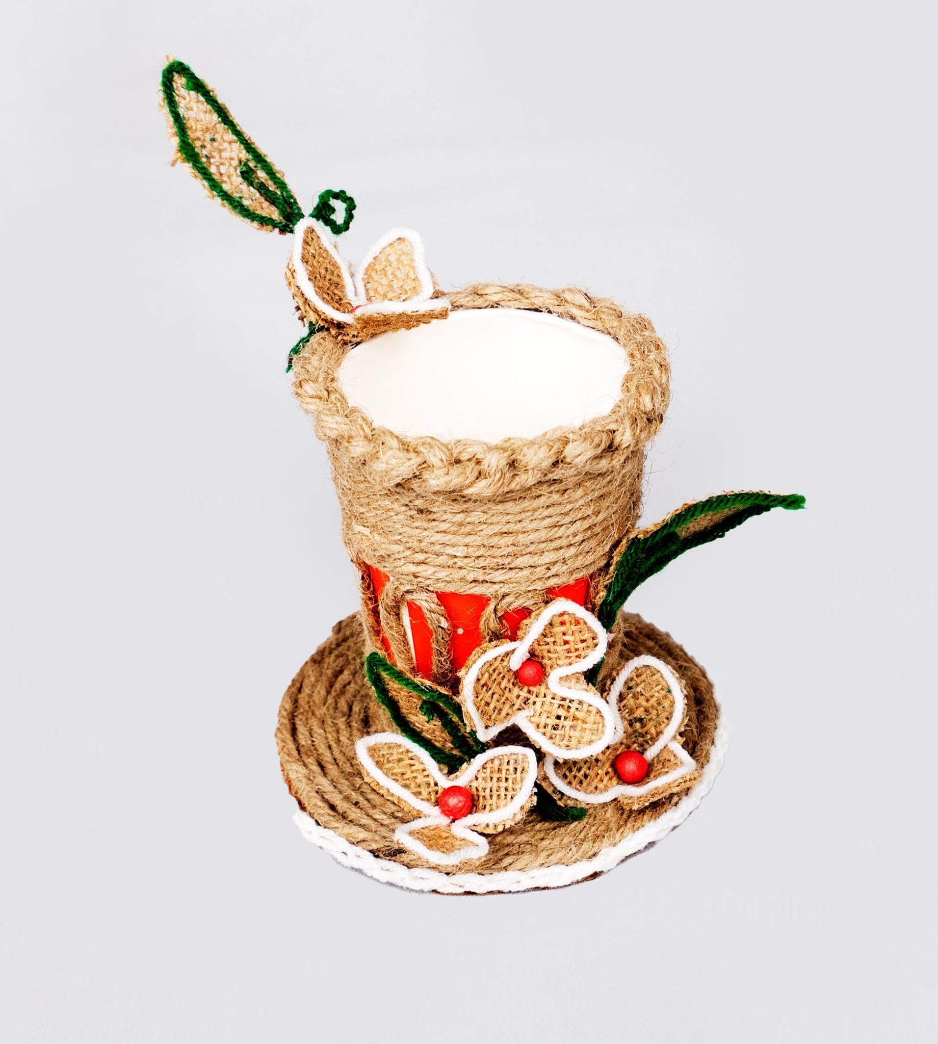  Handmade Jute Wrapped Flower Pot