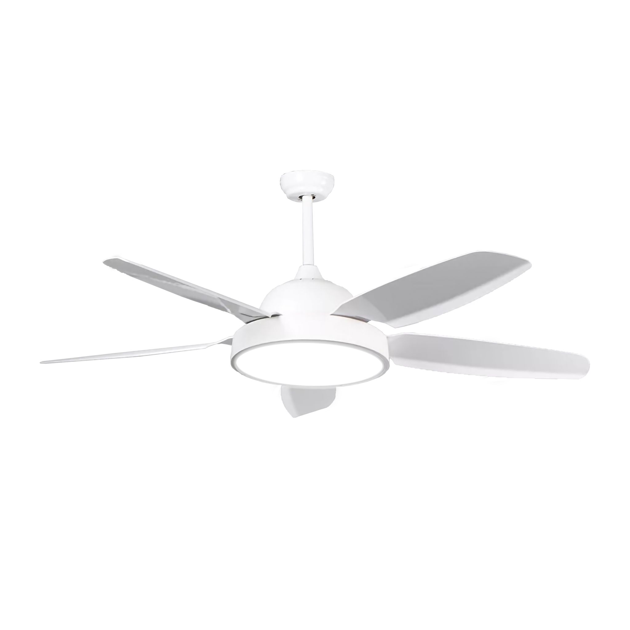 Kanz Enterprises Designer Fan 52 Inches ABS 5 Blades Blades NO Noise BLDC Motor 40 watts with 3 Color Changing LED Light Timer with Winter/Summer Option Suitable for Living Room K 1537 White