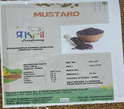  Organic Mustard Seeds - 250g