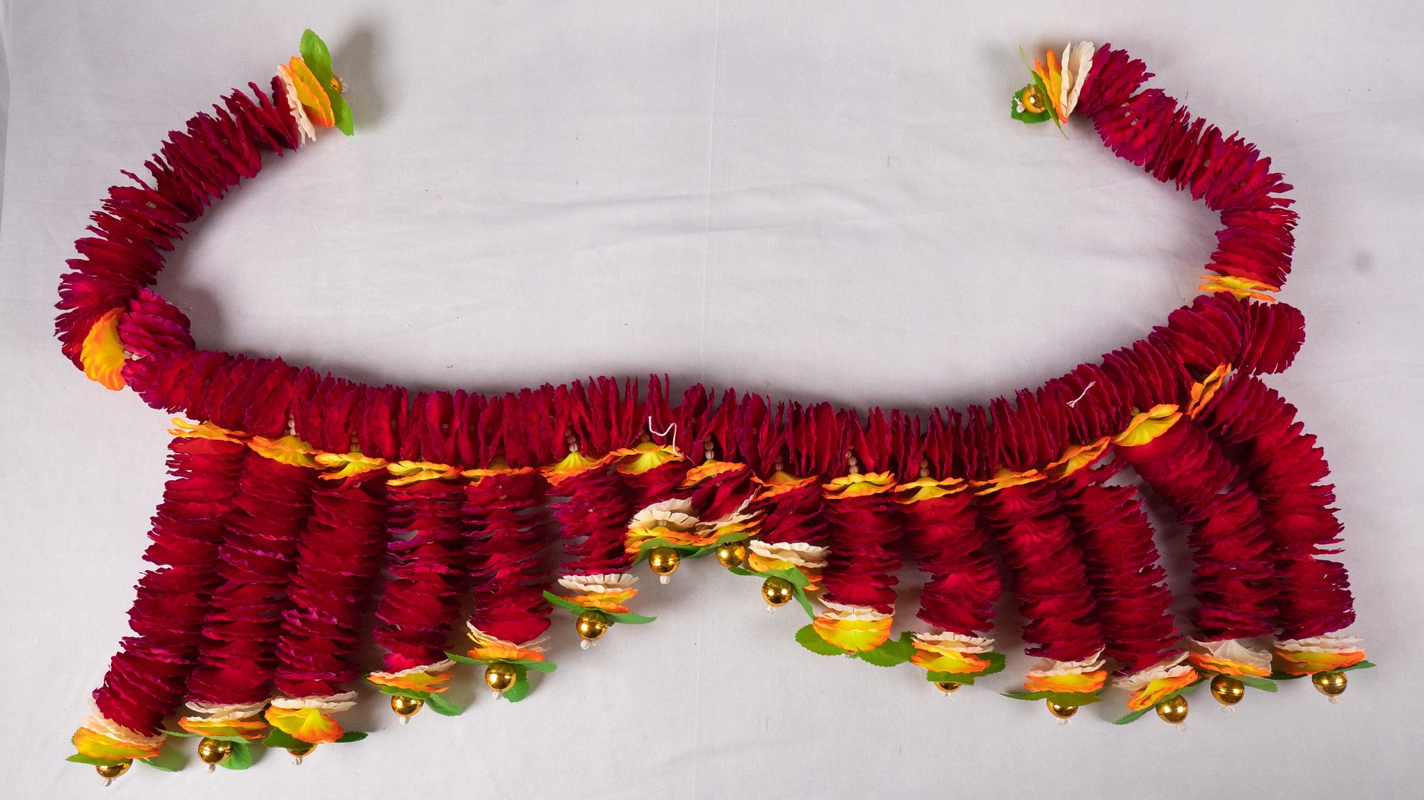 Fluffy Flower Garlands Toran Bandarwal  Set for Main Door Wall Hangings Diwali Decoration Items Home Mandir Puja Decor