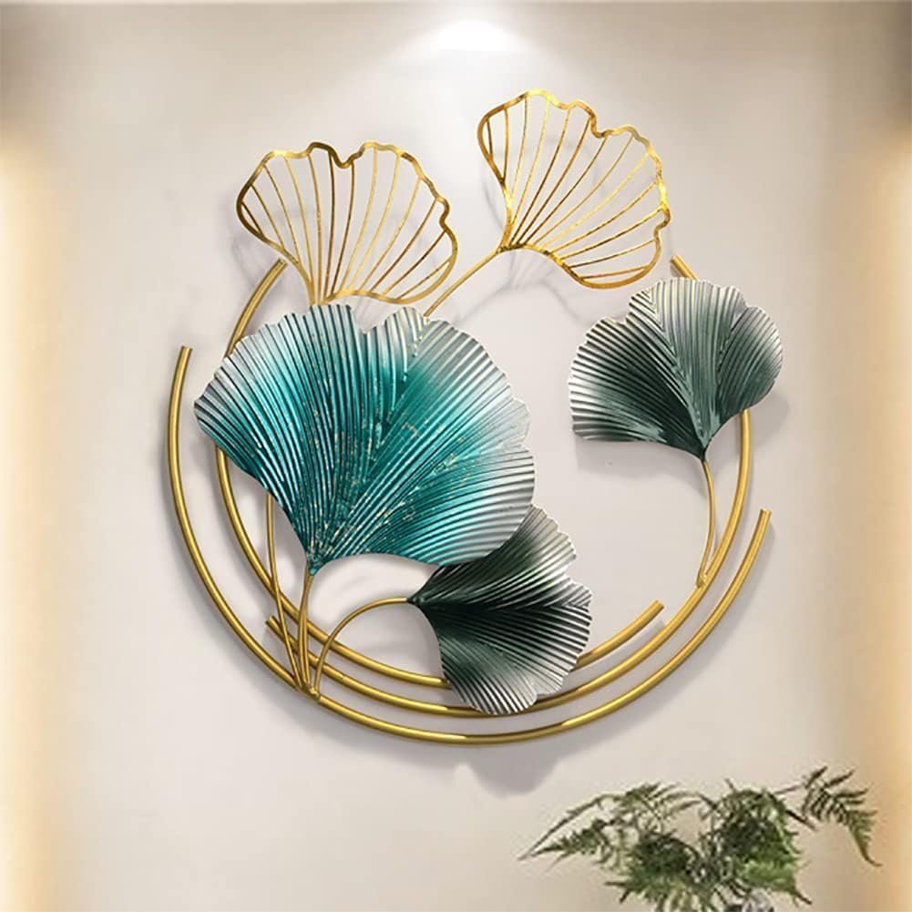 Amrit Art Handicrafts  Leaf Wall Decor Modern Wall Art Home Decor, lron Wall Hanging Decoration for Living Room Office Bedroom Hotel