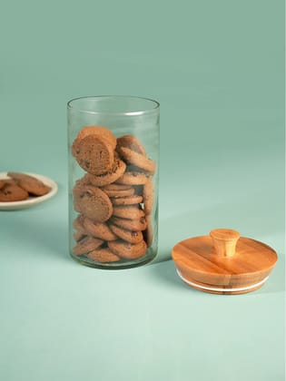 Ellementry Cadence small glass jar with wooden lid