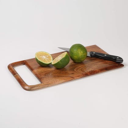 Ellementry Chop-N-Cheese Mango Wood Chopping Board, 40 x 20 x 1 cm, Brown