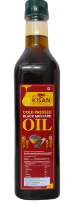  "FPO Kisan Naturals Cold Pressed Black Mustard Oil, 1L"