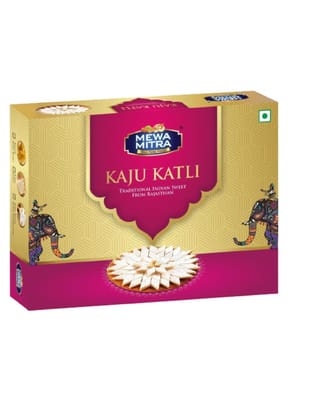 kesar kaju katli by mewamitra (Traditional Kaju Katli )- 400g of Luxury Packed (kesar kaju burfi)