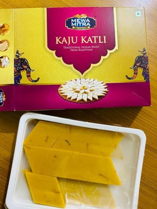 kesar kaju katli by mewamitra (Traditional Kaju Katli )- 400g of Luxury Packed (kesar kaju burfi)