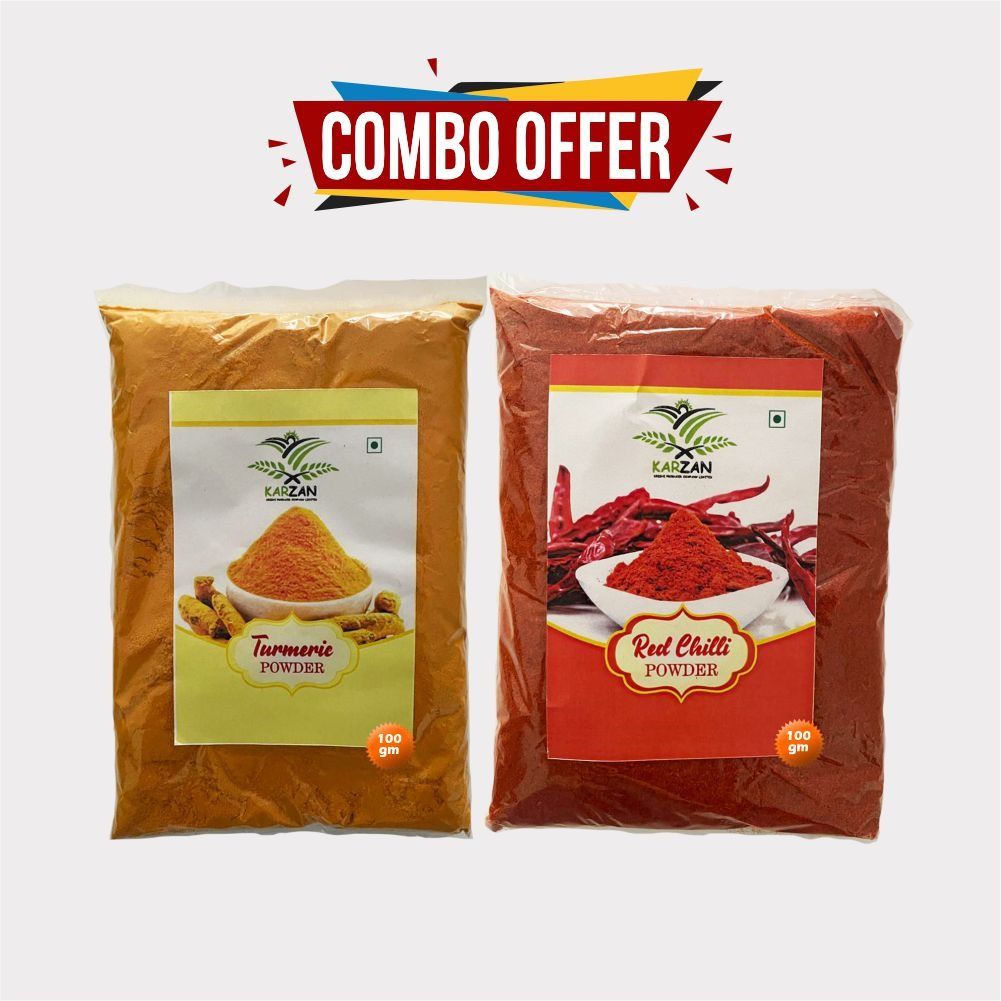 Combo Pack of Turmeric and Red Chilli Powder