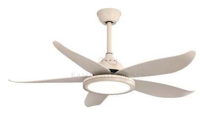 Kanz Enterprises Designer Fans 48 Inches ABS 5 Blades White NO Noise 70 watts with 3 Color Changing LED Light Timer Suitable for Living Room K-2507