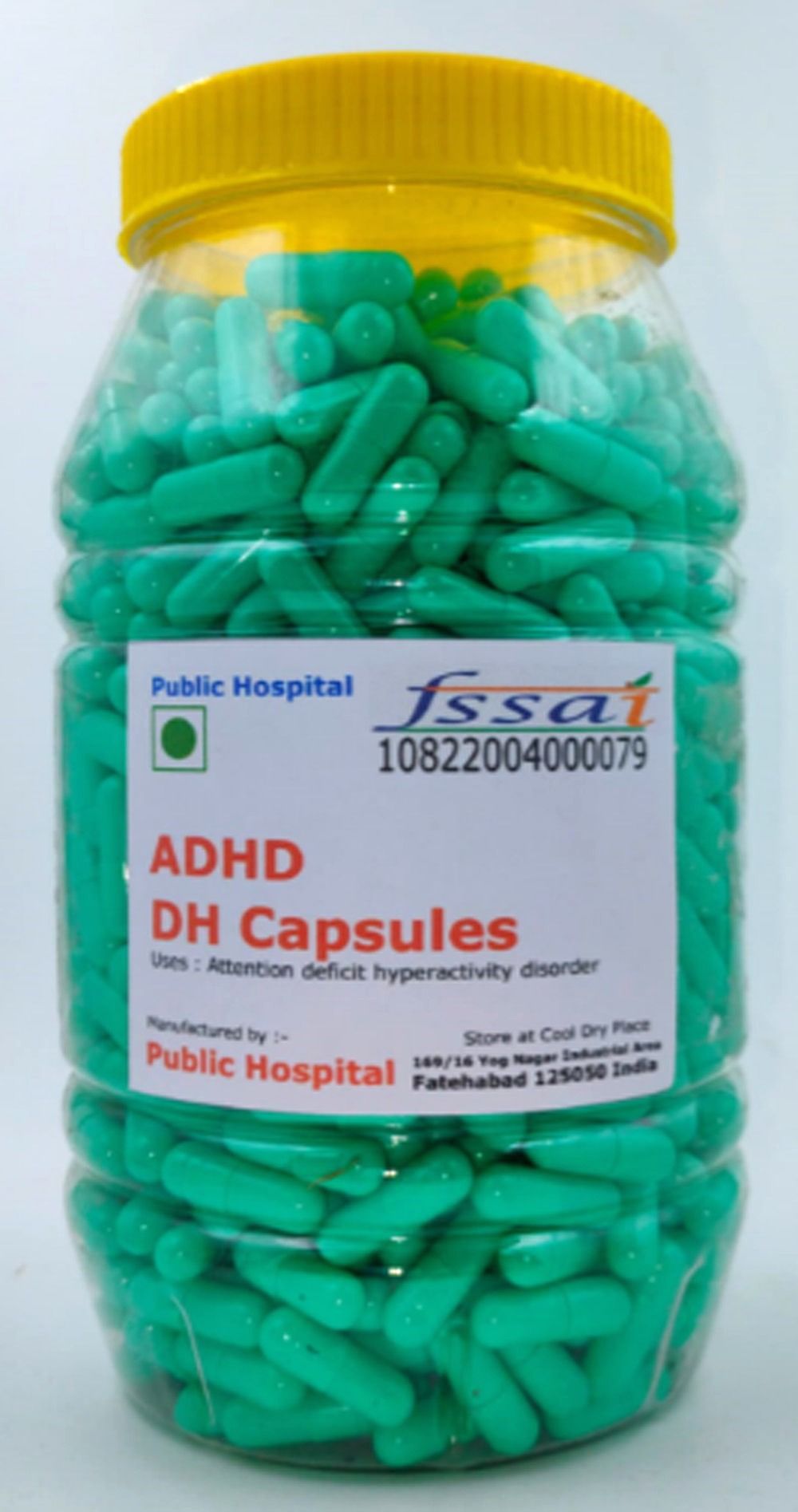 ADHD VH Herbal Supplement Capsules 600 Caps Jar