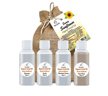 Sunny Sunflower Organic Facial Kit 120grams For Glowing Skin | Anti Ageing Facial Kit for Women & Men