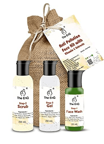 Anti Pollution Face Kit with Vitamin C Extracts (130 ml) For Brighter & Softer Skin I Both Men & Women I Glowing Skin Facial Kit I Anti Ageing I Skin Whitening I Paraben & SulfateFree- Pack of 2