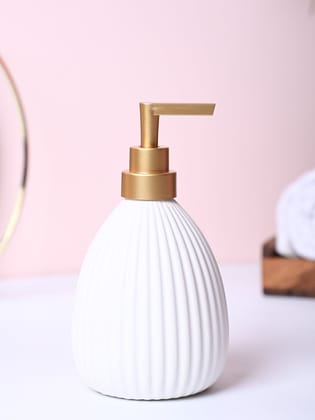 White Purity Soap Dispenser - Cylindrical Shape