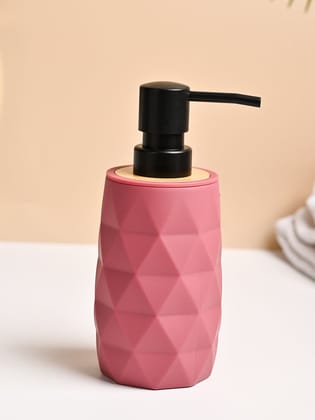 VON CASA Pink Plastic Soap Dispenser - 250ml