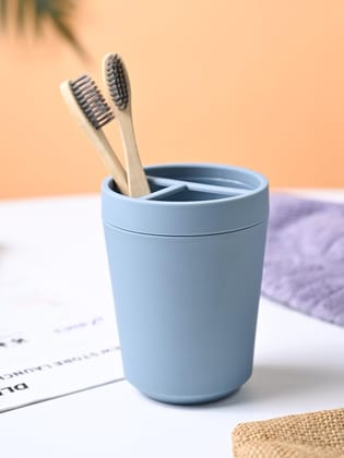 VON CASA Blue Plastic Toothbrush Holder