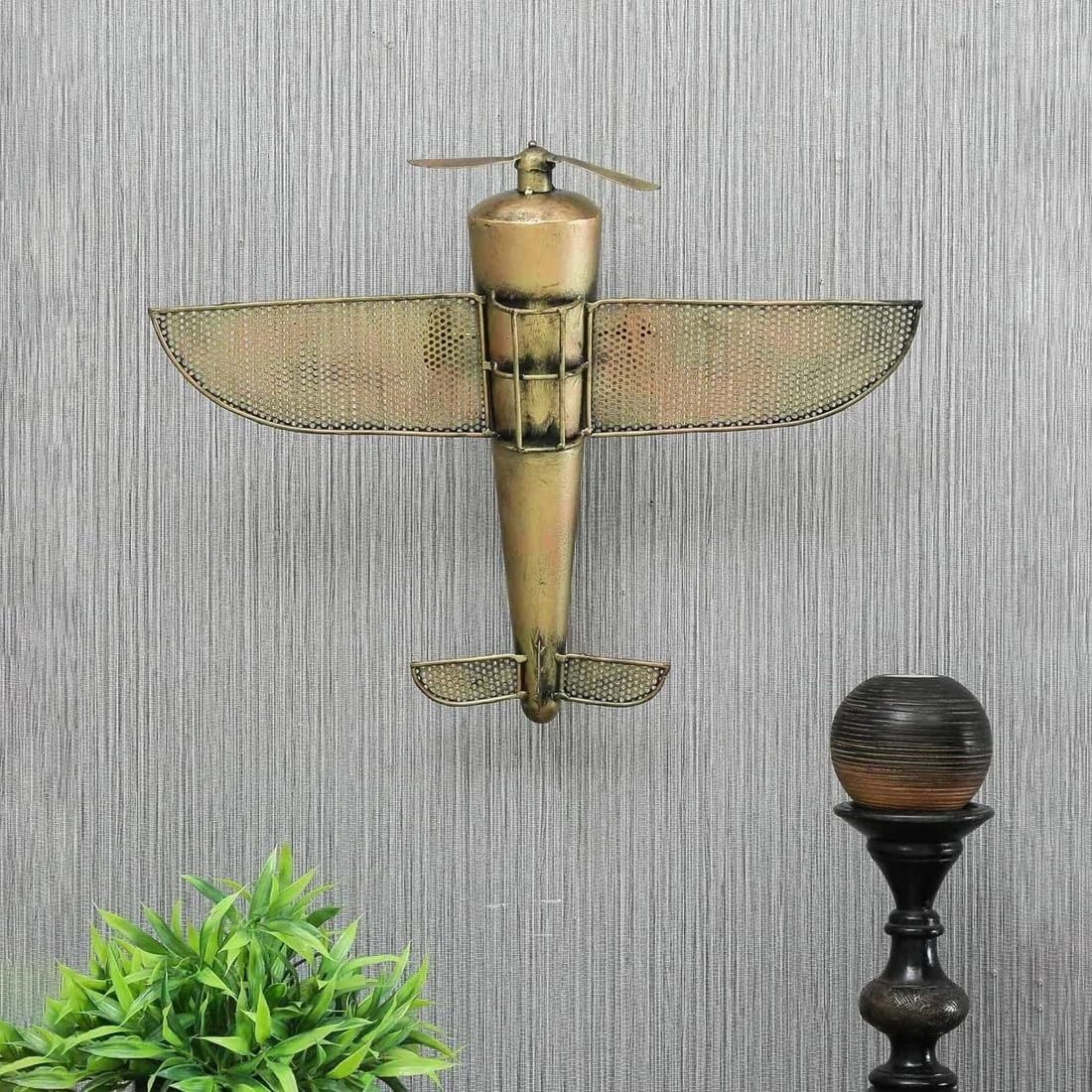 Tabassum Bandnani Handicrafts - Metal Airplane Wall or Table Top Home Decorative Showpiece - Pack of 1