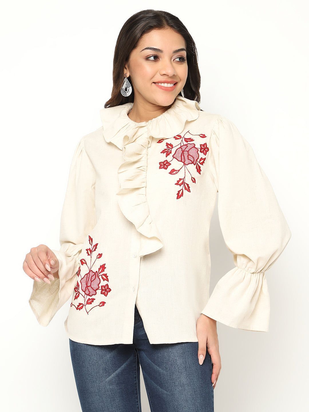 Sandstone Embroidered Shirt