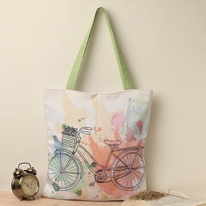 Premvati Handicraft -Bag for Women - 1 Pc, Women Tote Bag, Canvas Tote Bag, Printed Tote Bag, Printed Canvas Tote Bag, Stylish Bags for Women