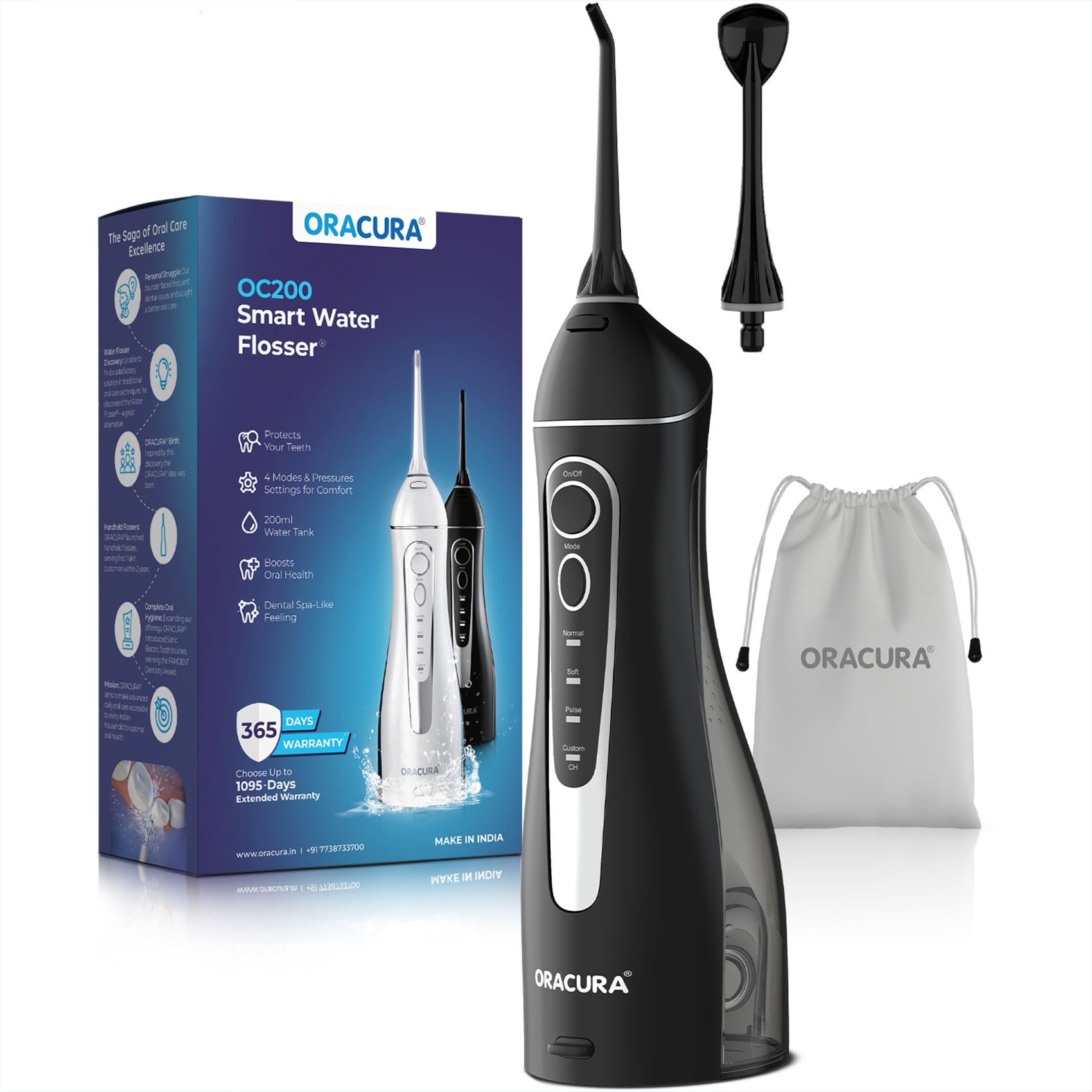 Oracura OC200 LITE Smart Plus Water Flosser Black