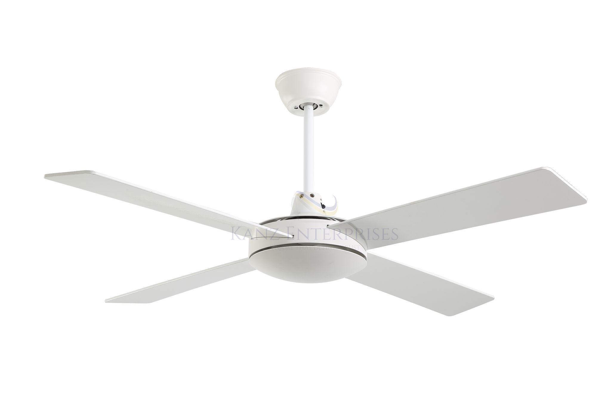 Kanz Enterprises Designer Fan 48 Inches Polywood 4 Blades Blades NO Noise BLDC Motor 35 watts Without Light with Timer & Winter/Summer Option Suitable for Living Room K 7504 White