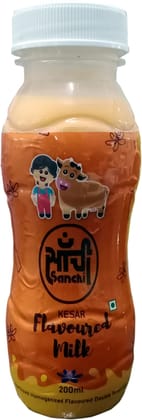 Sanchi Kesar Flavored Milk, 200ml