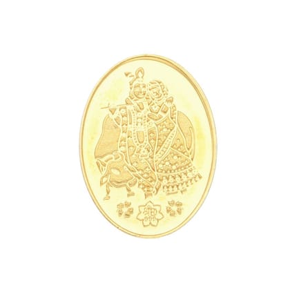 Sri Jagdamba Pearls 10 Grams 24Kt (999) Radha Krishna Gold Coin