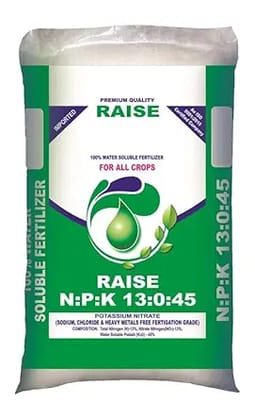 FARMROOT Raise NPK 13:0:45 100% Water Soluble Fertilizer for All Crops 1KG