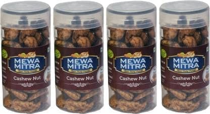 Roasted Cashew by Mewa Mitra | Hing Jeera Flavour | Hot Air Roasted (Not Fried) | Crispy & Crunchy | Kaju | Power Snack (400 G)| Pack Of 4