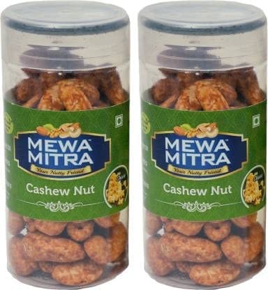 Cashew Nut by Mewa Mitra | Cheese Flavour | Hot Air Roasted (Not Fried) | Crispy & Crunchy Healthy Diet Snacks Value Pack Pouch (Pack of 2)