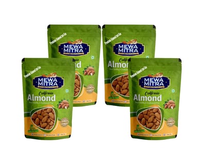 Natural and Fresh Almonds by Mewa Mitra | Quality Badam Giri | Rich in Protein and Increase Stamina | Real Nuts | Healthy Dry Fruits| (Pack of 4) 1000 gram