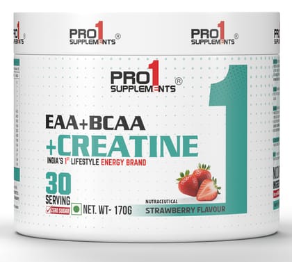 Pro1 Supplements EAA+BCAA+Creatine 170gm Strawberry