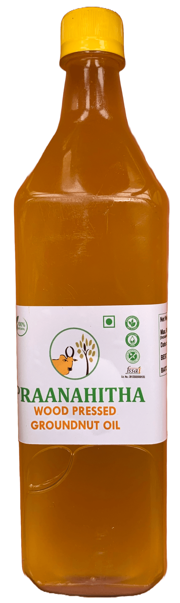 Praanahitha Wood Pressed Groundnut Oil 1Ltr