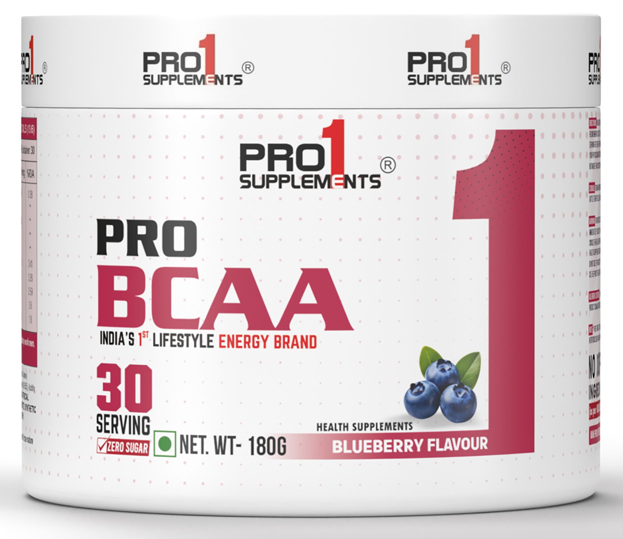 Pro1 Supplements PRO BCAA 180gm Blueberry