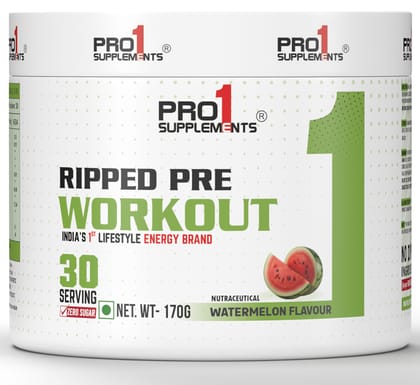 Pro1 Supplements RIPPED Pre Workout 170gm Watermelon