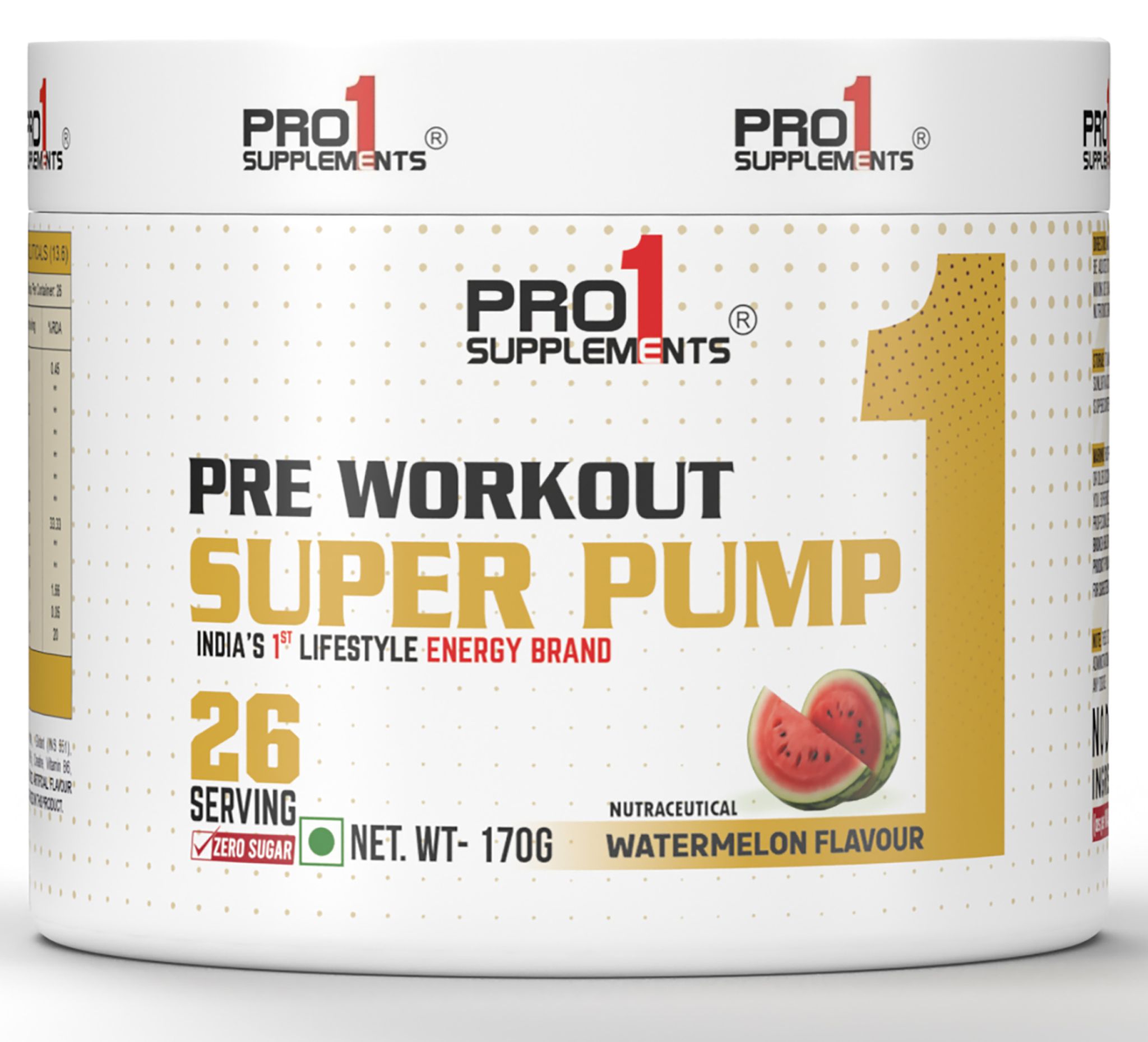 Pro1 Supplements Pre workout Super Pump 170gm Watermelon