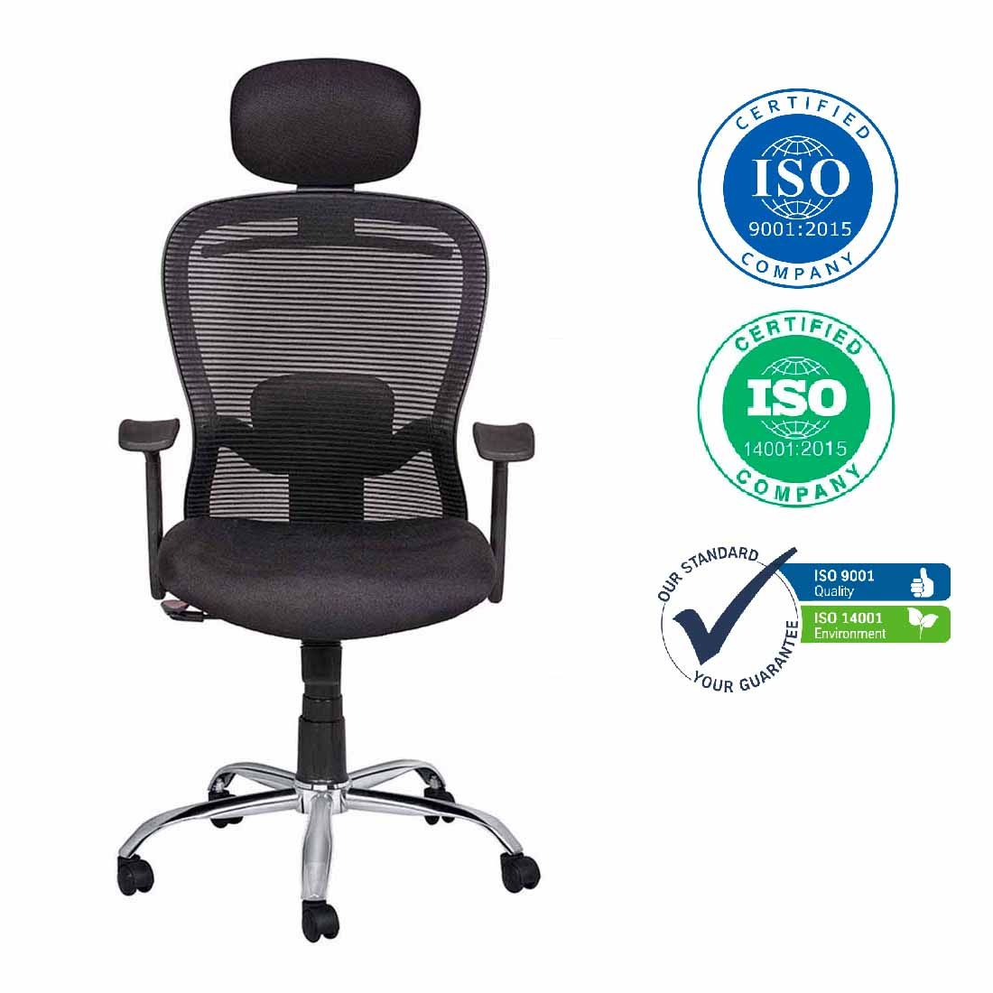 MANGO BLOSSOM SOUTHAMPTON HIGH BACK MESH OFFICE CHAIR BLACK