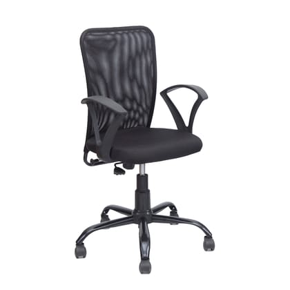 MANGO BLOSSOM WALES MID BACK MESH OFFICE CHAIR BLACK