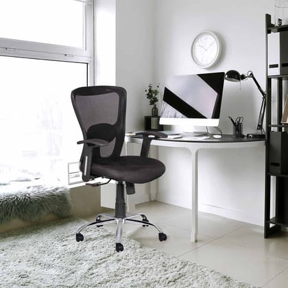 MANGO BLOSSOM TRENTBRIDGE MID BACK MESH OFFICE CHAIR BLACK