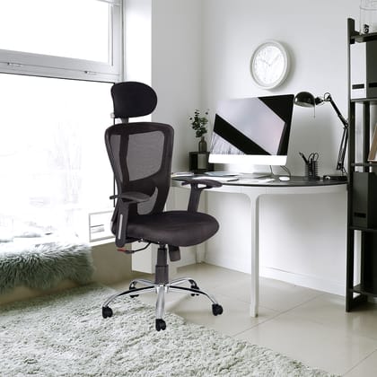 MANGO BLOSSOM TRENTBRIDGE HIGH BACK MESH OFFICE CHAIR BLACK