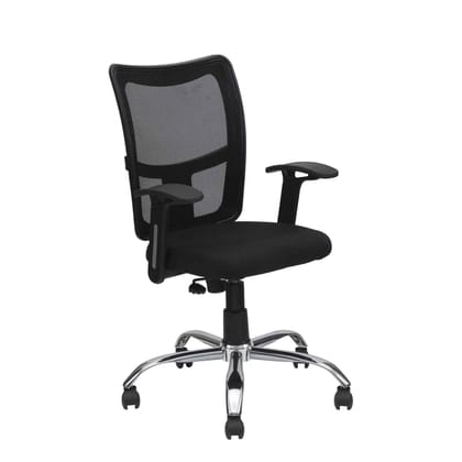 MANGO BLOSSOM OLD TRAFFORD MID BACK MESH OFFICE CHAIR BLACK