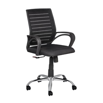 MANGO BLOSSOM VICENZA MID BACK MESH OFFICE CHAIR BLACK