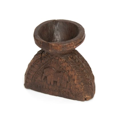 Reclaimed Vintage Wooden Tea light candle holder