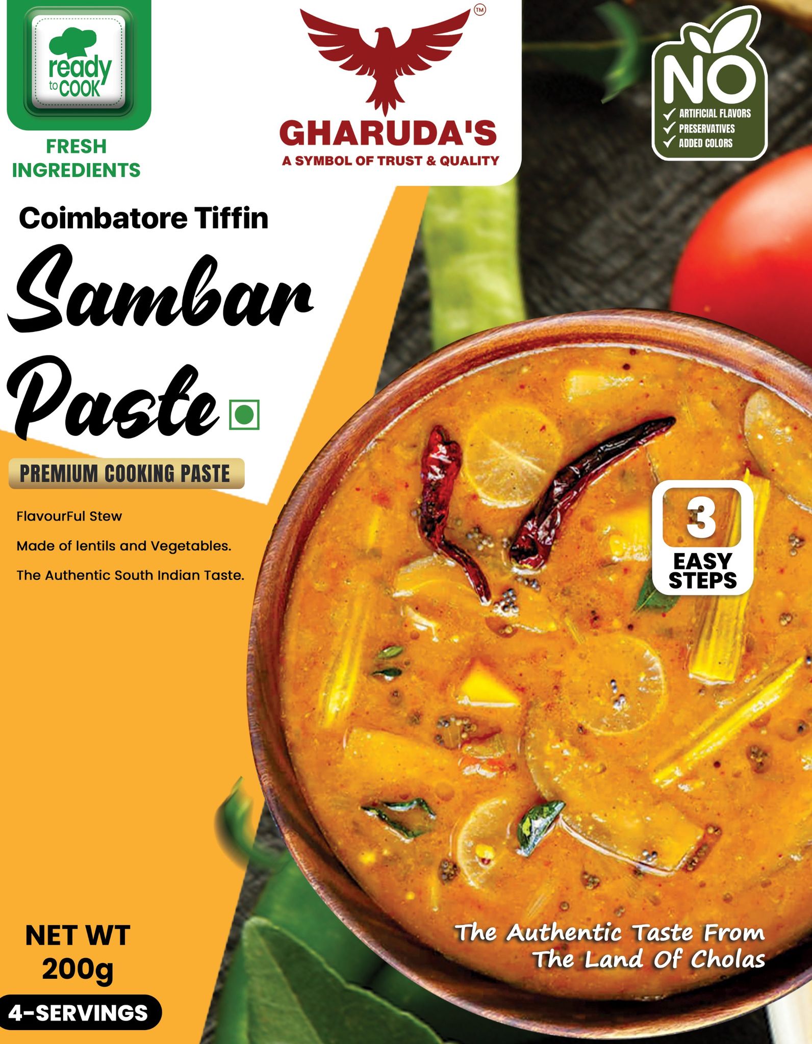 Gharuda's Tiffen sambar paste-200g