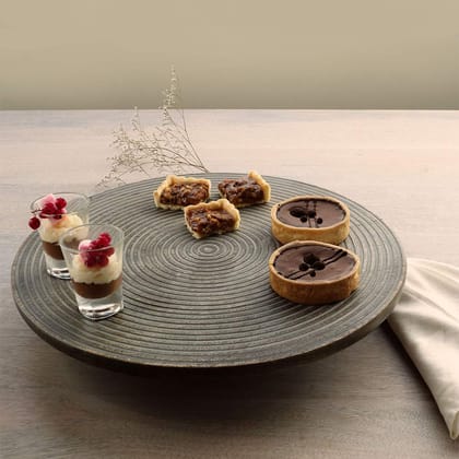 Ellementry Wood Tableware Dessert Plate (Natural Brown) -500 Unit