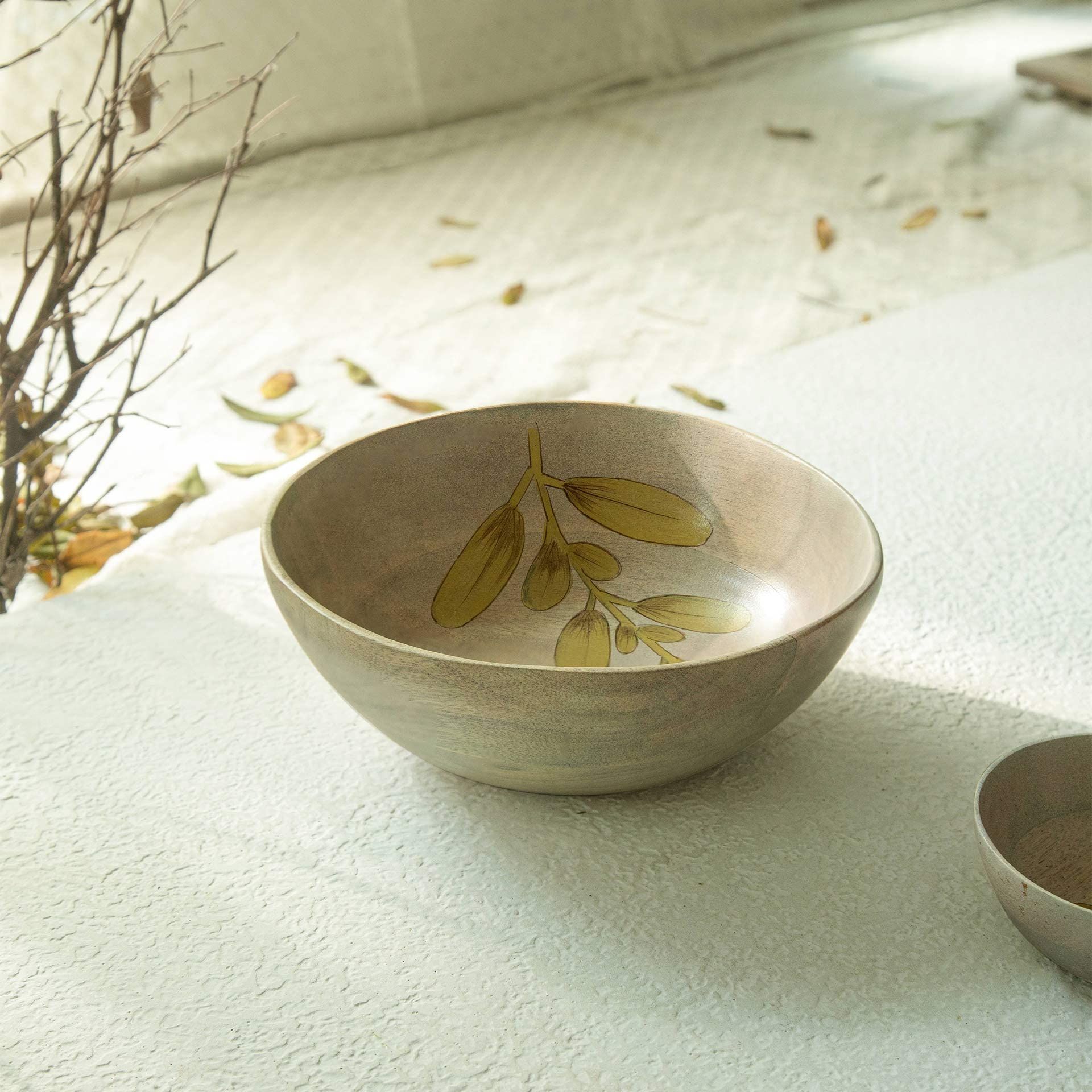 Ellementry Wisteria Yellow Salad Bowl