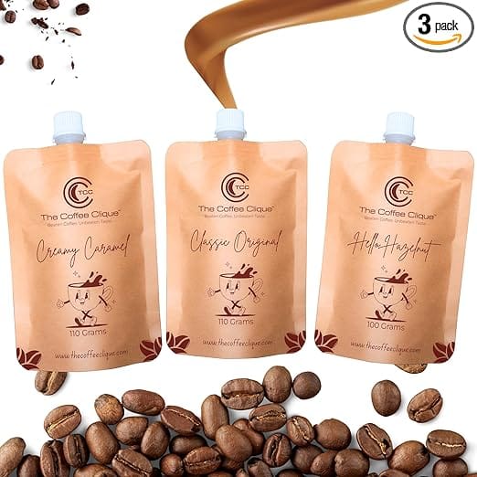 Classic Original (110g) + Creamy Caramel (110g) + Hello Hazelnut (100g) Spout | Pack of 3 | 320 Grams