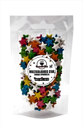 foodfrillz Star Sprinkles, 50 g for cake decoration