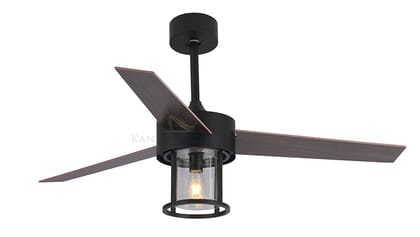 Kanz Enterprises Designer Fans with 52 Inches Plywood 3 Blades Black NO Noise 70 watts AC Motor with Timer Living Room Fan FNC 034 BB