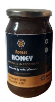  Forest Honey - Natural & Unprocessed, Collected by Tribal Farmers - Dietary Supplement